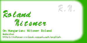 roland nitsner business card